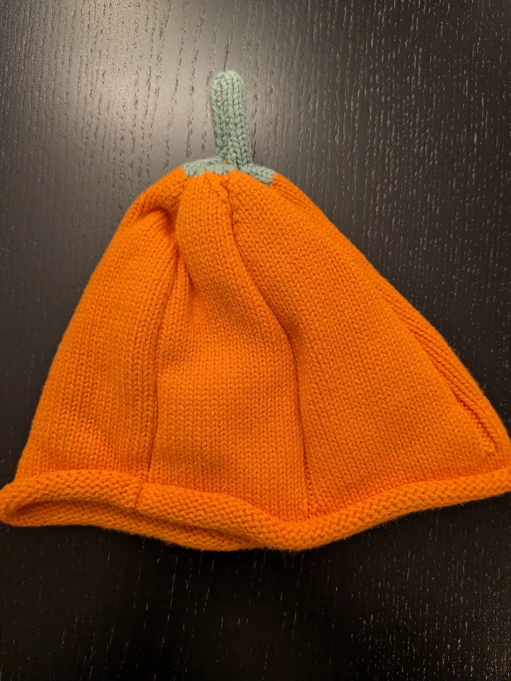 Carter's Orange Pumpkin Knit Hat and Booties Set